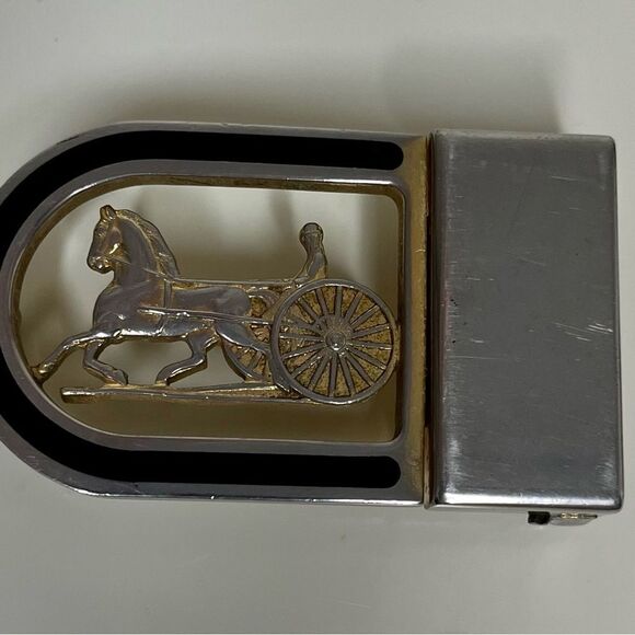 Authentic Old Celine Gold Belt Buckle C And Carriage Motif - Picture 2 of 5